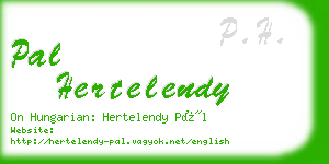 pal hertelendy business card